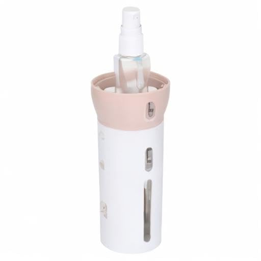 Travigo 4-in-1 Travel Dispenser Bottle, TSA Approved, Leak Proof, Four Reusable 1.4 oz. (40 mL) Toiletry Containers for Shampoo, Conditioner, Soap, Lotion, Skincare (Pink) - color: 1 Dispenser (Pink)