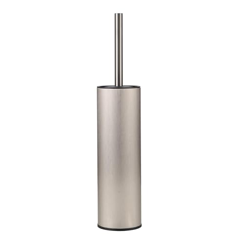 Toilet Brush and Holder Set Premium Material Toilet Bowl Cleaner Free Standing Toilet Bowl Brush and Holder 1pack Brushed Nickel - color: Brushed Nickel