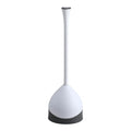 Clorox Toilet Plunger with Hideaway Holder Caddy Heavy-Duty Compact Design with Non-Skid Rubber Base for Bathroom Convenient Storage Toilet Unclogger, 6.5x19.5-Inch, White - size: 1-Pack