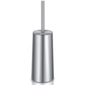 Toilet Brush and Holder, Toilet Brush 304 Stainless Steel, Toilet Bowl Brush for Bathroom Toilet-Ergonomic, Elegant,Durable - color: Silver