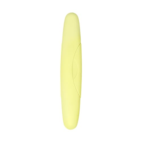 RADIUS Toothbrush Travel Case for Standard Brush, BPA-Free Recycled Plastic, Portable for Bathroom, School, Home, Camping (Lemon Yellow, 8.25H - 1.38W - 1.75L (in)) - color: Lemon Yellow