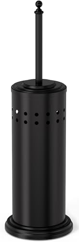 DOWRY Anti-Hand Off Toilet Plunger with Holder for Bathroom,Powerful Efficient Force Suction Cup,Heavy Duty, Deep Cleaning Black - color: Matte Black