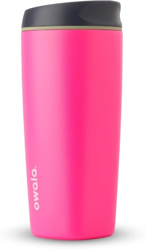 Owala SmoothSip Insulated Stainless Steel Coffee Tumbler,Reusable Iced Coffee Cup,Hot-Coffee Travel Mug,BPA Free,20 oz,Pink (Watermelon Breeze),(Pack of 8) - color: Watermelon Breeze, size: 20 Ounces (Pack of 8)