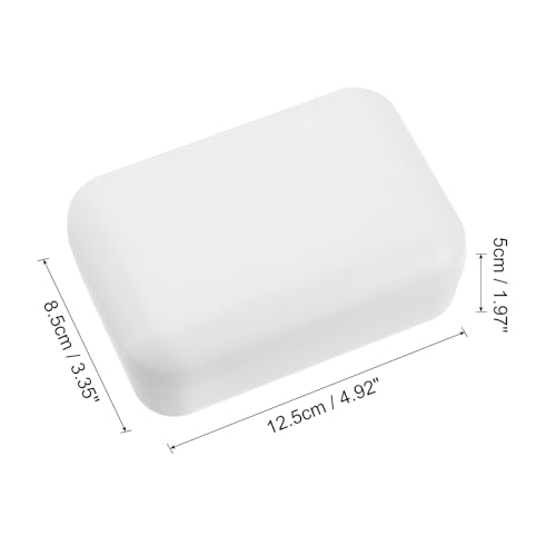uxcell Wooden Soap Holder, Self-Draining Soap Box with Lid Wooden Soap Bar Tray for Shower Bathroom Kitchen, White - color: White
