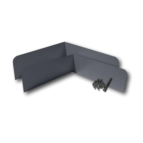 Eagle 1 Rain Gutter Valley Splash Guards, Straight or Bent (2 Per Order) Includes Screws and 1/4" Bit Driver (Classic Bent, Tuxedo Gray) - color: Tuxedo Gray, size: Classic Bent