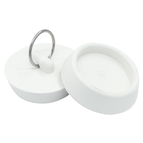 2 Pack Rubber Drain Stopper, 1-5/8 Inch Bathtub Plug | Hanging Ring, Universal Kitchen Sink Plugs, Bathroom Laundry - style: 1-5/8 Inch