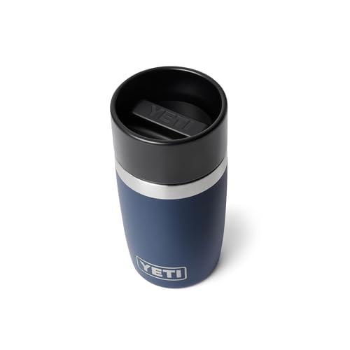 YETI Rambler 8 oz Travel Bottle, Stainless Steel, Vacuum Insulated with Leakproof Commuter Cap, Navy - color: Navy, size: 8 Ounces