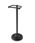 Toilet Paper Holder Stand, Matte Black Toilet Paper Holder Free Standing,Post Pivoting Design & Stable Weighted Base SUS304 Stainless Steel for Bathroom - color: Matte Black