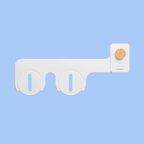 TUSHY NEW Fresh Dual Nozzle Cool Water Bidet: Ultra Slim Toilet Seat Attachment Sprayer with Luxury 2 in 1 Front & Rear, Self-Cleaning, 180º Clean (DIY Install, 10 Minutes), Non-Electric, Bamboo Knob - color: Bamboo Knob, style: Dual Nozzle