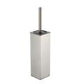 BGL Toilet Brush and Holder Set Brushed Nickel Aluminium Freestanding Toilet Bowl Cleaner Brush and Holder for Bathroom Storage and Organization, Square Design Sturdy and Space Saving - color: Brushed Nickel