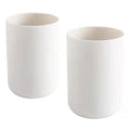 Bathroom Tumblers 2Pcs, Mouthwash Cup, Toothbrush Holders, Drink Mug, Pen Holder, Unbreakable Dishwasher Safe, 10fl.oz(300ml)/Pcs (White & White) - color: White&white