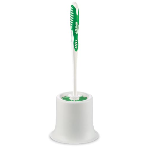 Libman Commercial 34 Round Bowl Brush and Open Caddy, Polypropylene, 15" Standing Height, Green and White (Pack of 4)