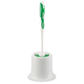 Libman Commercial 34 Round Bowl Brush and Open Caddy, Polypropylene, 15" Standing Height, Green and White (Pack of 4)