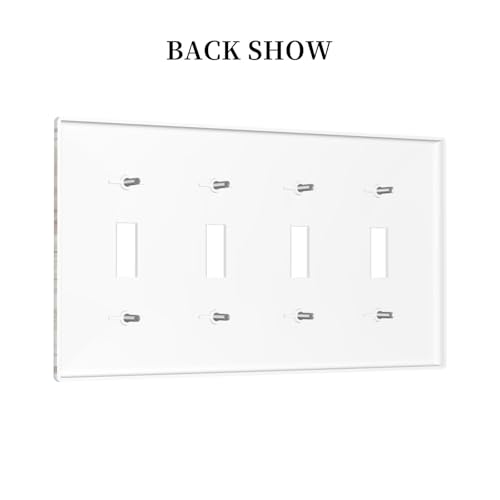Light Switch Cover Boho Floral Beige Flower And Leaf Botanical 4 Gang Quad Toggle Decorative Switch Plates Electrical Wall Plates Faceplate for Bathroom Bedroom Decor - color: Boho Floral Beige Flower And Leaf Botanical, size: 4 Gang Quad Toggle - 4.5 X 8