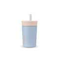 Owala Kids Insulation Stainless Steel Tumbler with Spill Resistant Flexible Straw, Easy to Clean, Kids Water Bottle, Great for Travel, Dishwasher Safe, 12 Oz, Tan and Blue (Seas the Day) - color: Seas the Day, size: 12 Ounces