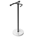 RARXTR Toilet Paper Holder Stand, Bathroom Free Standing Toilet Paper Stand with Modern Marble Base, Post Pivoting Toilet Paper Stand with Stainless Steel Tissue Rack, Rust-Proof & Heavy(Matte Black) - color: Matte Black, size: With Marble Base