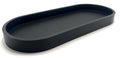 Premium 12” x 5” Silicone Vanity Tray | Sink and Surface Organizer with Sturdy Non-Slip Base | Heat Safe, Dishwasher Safe (Black) - color: Black