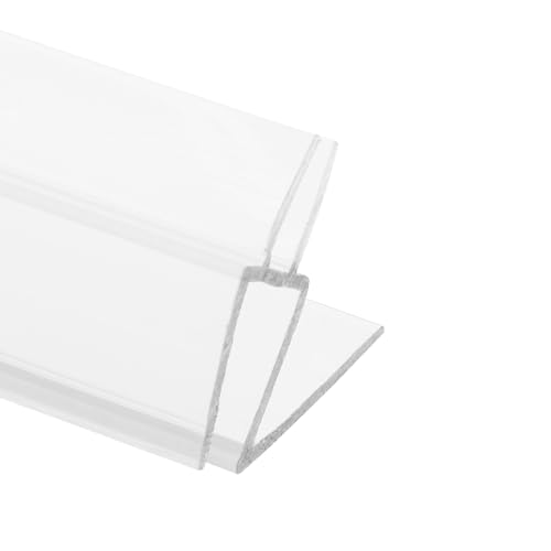 Prime-Line M 6256 Frameless Shower Door Bottom Seal for 1/4 in. Thick Glass Doors, Dual Flap and 45 Degree Drip Guard, 36 in., Clear Vinyl (Single Pack) - size: 1/4 Inch
