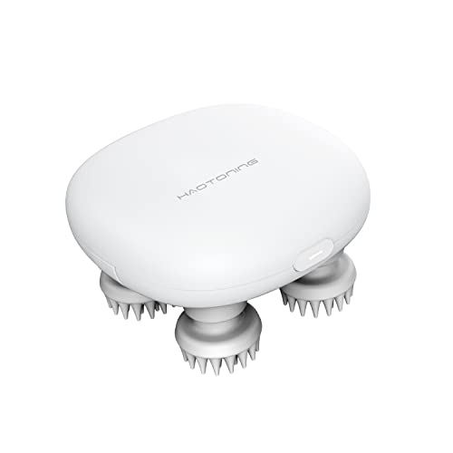 Portable Electric Mini Scalp Massager, Head Scratcher for Hair Growth, Deep Clean and Stress Relax, IPX7 Waterproof Rechargeable, Pets Massager - color: Grey, size: Standard