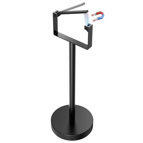 RUACQ Toilet Paper Holder Stand, Floor Toilet Paper Stand with Weighted Base, SUS304 Stainless Steel Bathroom Toilet Paper Holder Free Standing, Heavy Duty (Matte Black, 1 Pack) - color: Matte Black, size: Free Standing