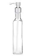 Rail19 French Vessel Glass Soap Dispenser with Metal Pump - Refillable Hand Soap, Lotion & Sanitizer for Sinks and Small Countertops, 8.5oz (Cali Chrome) - color: Cali Chrome