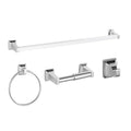 4 Pieces Bathroom Hardware Accessories Set, Stainless Steel 24 inch Towel Bar, Towel Rack, Robe Hook, Toilet Paper Holder for Bathroom Wall Mounted (Chrome) - color: Chrome
