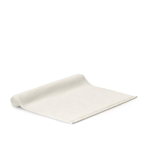 BOLL & BRANCH Turkish Ribbed Bath Mat - Cream - 100% Organic Turkish Cotton - Plush Absorbent Quick Dry Luxury Bathroom Mat with Ribbed Texture - Soft Underfoot Spa Comfort - color: Cream, style: Ribbed