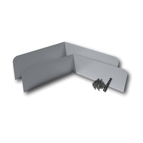 Eagle 1 Rain Gutter Valley Splash Guards, Straight or Bent (2 Per Order) Includes Screws and 1/4" Bit Driver (Classic Bent, Light Gray) - color: Light Gray, size: Classic Bent