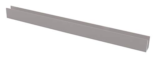 Brixwell SDCD38SN-CCP4 Satin Nickel 3/8" Fixed Panel Shower Door Deep U-Channel - 4 inch Sample - color: Satin Nickel, size: 4 Inch - Sample