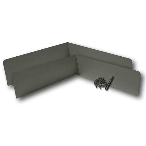 Eagle 1 Rain Gutter Valley Splash Guards, Straight or Bent (2 Per Order) Includes Screws and 1/4" Bit Driver (Extreme Bent, Light Bronze) - color: Light Bronze, size: The Extreme Bent