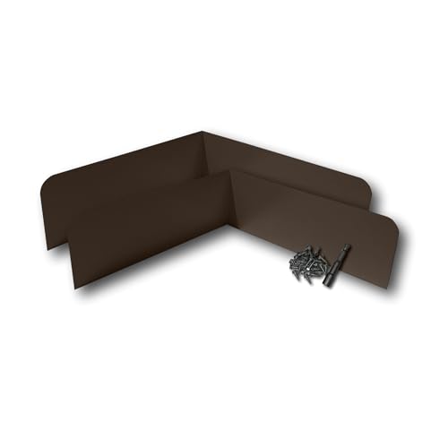 Eagle 1 Rain Gutter Valley Splash Guards, Straight or Bent (2 Per Order) Includes Screws and 1/4" Bit Driver (Classic Bent, Musket Brown) - color: Musket Brown, size: Classic Bent