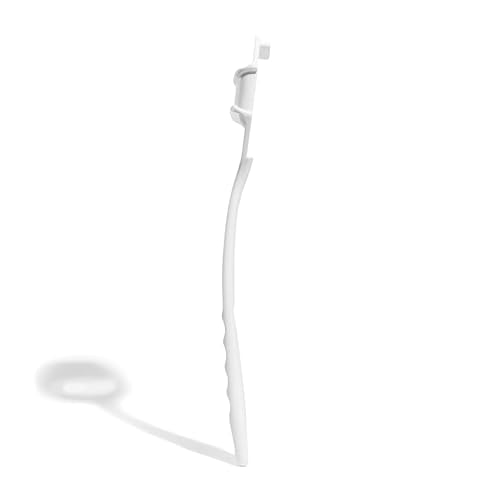 Sud Scrub® Extender Handle, Back Scrubber Attachment for Silicone Body Scrubber, Shower Scrubber for Body, Long Handled Scrub Brush for Shower, Back Brush for Shower (Speckled White)