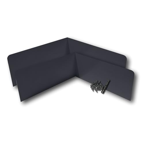 Eagle 1 Rain Gutter Valley Splash Guards, Straight or Bent (2 Per Order) Includes Screws and 1/4" Bit Driver (Oversized Bent, Dark Bronze) - color: Dark Bronze, size: Oversized Bent
