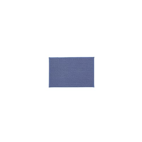 TYUU Bathroom Rugs Non Slip Washable, Super Absorbent Thin Bath Mat Small Quick Dry Low Pile Bathroom Rug, Denim Blue 16"x24" - color: Denim Blue01, size: 1'4" X 2' (Rectangular)