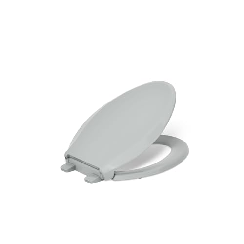 KOHLER CACHET® Nightlight Soft Close Toilet Seat Elongated, ReadyLatch®, Grip-Tight Hardware, Ice Grey - color: Ice Gray, size: Elongated