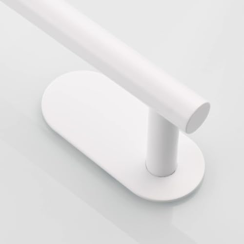 YUET Toilet Roll Holder Wall Mounted, 3M self Adhesive Toilet Roll Holder SUS 304 Stainless Steel Toilet Paper Holder No Drilling for Bathroom (White) - color: White