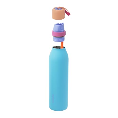 Owala FreeSip Twist Insulated Stainless Steel Water Bottle with Straw for Sports and Travel, BPA-Free, 24-oz, In Bloom - color: In Bloom, size: 24 Ounces