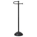 Heavy Base Toilet Paper Holder Stand,Matte Black | Rustproof toilet paper stand,free standing toilet paper holder with Anti-slip base pad,Weighted toilet paper standing holder