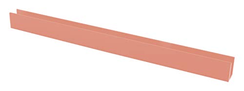 Brixwell SDCD38PC0-CCP4 Polished Copper 3/8" Fixed Panel Shower Door Deep U-Channel - 4 inch Sample - color: Polished Copper, size: 4 Inch - Sample