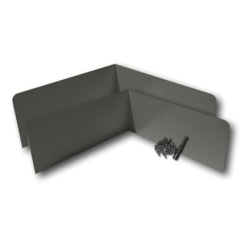 Eagle 1 Rain Gutter Valley Splash Guards, Straight or Bent (2 Per Order) Includes Screws and 1/4" Bit Driver (Oversized Bent, Light Bronze) - color: Light Bronze, size: Oversized Bent