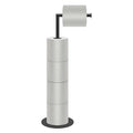 NearMoon Bath Toilet Paper Holder Stand- Modern Tissue Roll Holder Standing with Balanced Base, Rustproof Toilet Roll Holder for Bathroom/Kitchen Countertop (Matte Black, Metal Base) - color: Matte Black