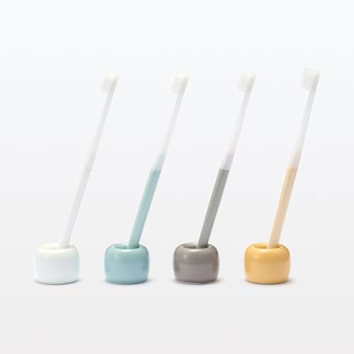 Muji Porcelain Toothbrush Stand (Gray) - color: Gray