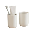 White Toothbrush Cup, Bathroom Cup, Unbreakable Toothbrush Holders for Bathroom, Reusable Plastic Cups for Drinking, Dishwasher Safe,11 Oz, 2 PCS(White&White)