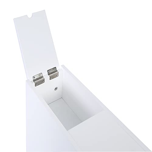 Spirich Slim Bathroom Storage Cabinet, Free Standing Toilet Paper Holder, Bathroom Cabinet Slide Out Drawer Storage, White - color: White