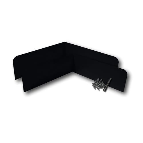 Eagle 1 Rain Gutter Valley Splash Guards, Straight or Bent (2 Per Order) Includes Screws and 1/4" Bit Driver (Classic Bent, Black) - color: Black, size: Classic Bent