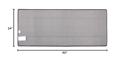 Ultra-Soft Extra-Thick Non-Slip Memory Foam Long Bath Runner Mat (2 ft x 5 ft, Black) - color: Black, size: 2' x 5' (Rectangular)