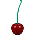 Cherry-Shaped Toilet Brush Set - Modern Dark Red Plastic Toilet Cleaning Kit with Stand for Bathroom (14.93 Inch)