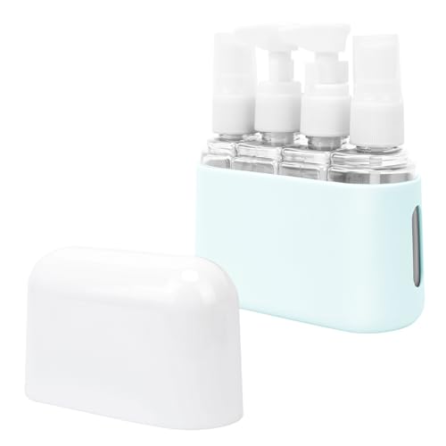 Skycase Travel Bottles - Leak Proof Refillable Tsa Approved Travel Size Toiletries, 4 in 1 Liquid Bottles Containers with Labels and Funnel Airplane Accessories Kits for Lotion Liquid (Blue) - color: Blue, size: 4 in 1