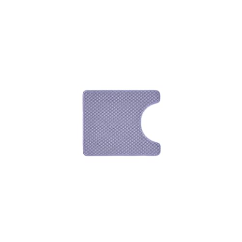 TYUU Toilet Rug, Thin Toilet Rugs U Shaped Washable Non Slip Absorbent Quick Dry Low Pile Toilet Mat, Lavender 20"x24" U Shape - color: Lavender, size: 1'8" X 2' (U-Shape)
