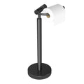 YUMORE Heavy Weighted Toilet Paper Holder Stand, No Drill Freestanding Bathroom Tissue Roll Stand, Stable Floor Standing Paper Roll Dispenser for Bathroom, Bedroom, Vanity